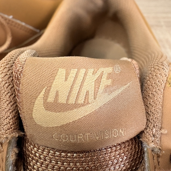 Nike Court Vision Low 'Flax Twine' Mens Tan/Brown Low-top Sneakers Size 10.5 - Picture 5 of 7